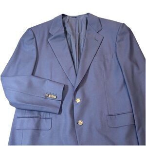Brioni Palatino Gold Button Blazer Men’s 46 L Blue Wool Country Club Preppy